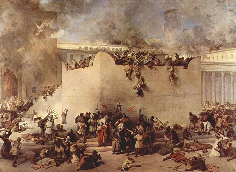 Francesco Hayez The destruction of the Temple of Jerusalem. oil painting picture